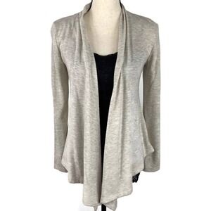 Ambiance Namaste Draped Cardigan Cream Open Waterfall Yoga Womens Sz Small